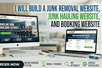 build a junk removal website, junk hauling website, and booking website