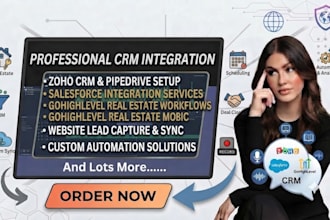 integrate zoho CRM pipedrive salesforce gohighlevel with real estate website