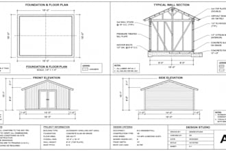 draft permit drawings for deck adu garage and shed