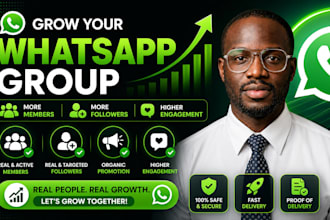grow and promote your whatsapp group with real followers and active members
