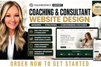 design squarespace website for coaches and consultant squarespace website design