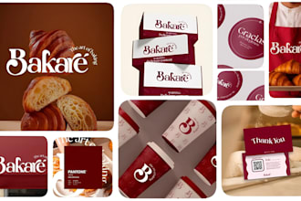 design restaurant branding, menu design, food packaging and brand identity