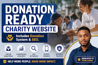 professional charity website with a donation system