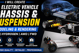 make industrial 3d electric vehicle engineering,ev chassis,suspension system,cad