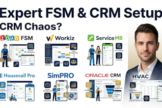 setup zoho fsm workiz service m8 housecall pro simpro hvac oracle CRM