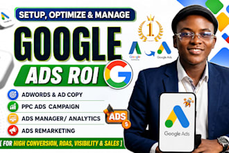 setup and manage your google ads, optimize PPC campaigns, ad copy, remarketing
