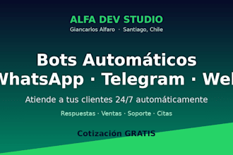 create an automated whatsapp and telegram chatbot