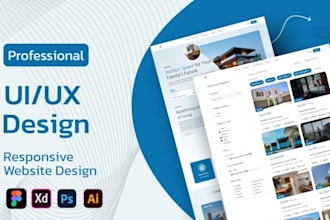 do website design responsive ui ux for brand app logo business cards food menu