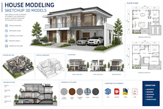 create house 3d models from floor plans using sketchup