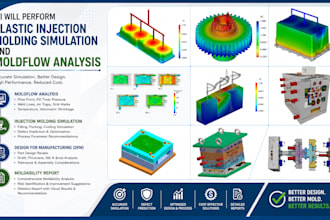 perform plastic injection molding simulation and moldflow analysis
