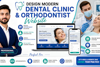 design a dental clinic and orthodontist website with online appointment booking