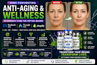 build high converting anti aging and wellness ecommerce store for peptide brand