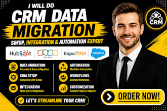 migrate, integrate, and optimize hubspot, zoho, salesforce, and espocrm