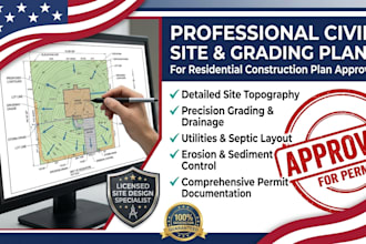 design civil site and grading plans for residential construction plan approval
