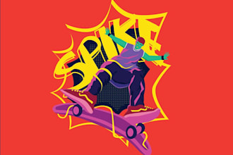 create bold street art vector illustration
