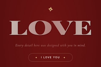 create a personalized romantic website for your loved one