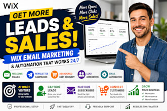 design wix newsletter, email campaign, automation and email marketing setup