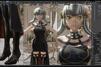 model and rig 3d anime vrchat avatar furry vroid vrchat nsfw vrc character model