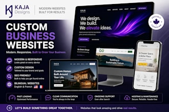 create a modern responsive bilingual business website