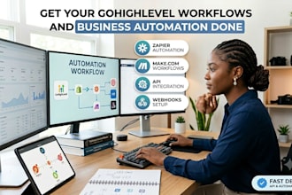 setup zapier automation and make com workflows for gohighlevel