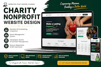 design nonprofit donation charity website fundraise using claude code wordpress