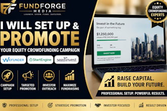 set up and promote your equity crowdfunding campaign wefunder, startengine