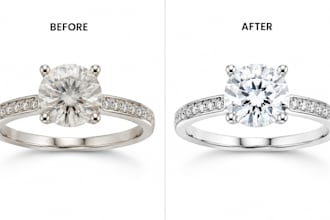 professional jewelry retouching and shine enhancement