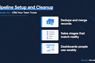 clean up your salesforce data and set up a sales pipeline
