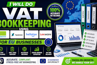 do vat bookkeeping using datev, taxdoo, hellotax, lexware for eu businesses