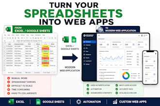 convert your excel or google sheets workflow into a web app