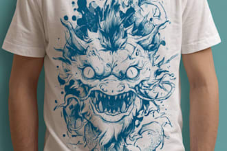 japanese t shirt illustration and t shirt design