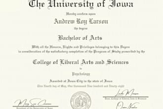 design high school college or university diploma, ged certificate, gift voucher