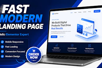 customize elementor theme for a fast responsive landing page