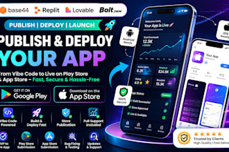 publish or deploy base44 replit lovable boltnew app to playstore or apple store