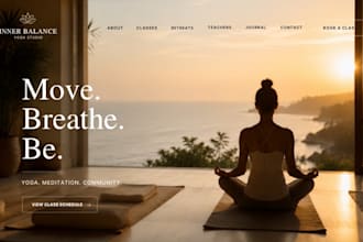 build squarespace yoga studio website meditation center website wellness retreat