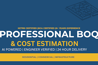 prepare a professional bill of quantities and a construction cost estimate