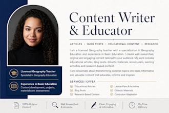write educational articles and blog posts