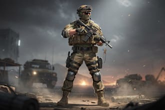 do military themed illustration