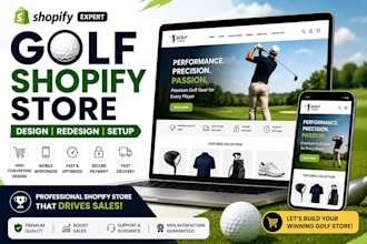 design golf shopify store golf apparel store golf accessories store golf website