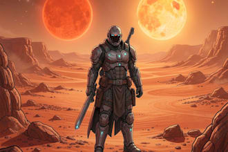 create star wars and sci fi illustration