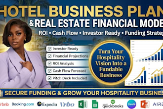 create hotel resort business plan and real estate financial model