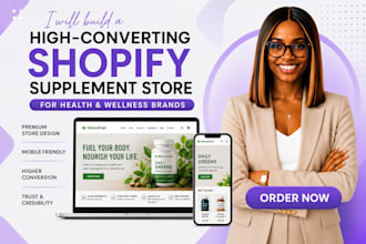 build a high converting shopify supplement store for health and wellness brands