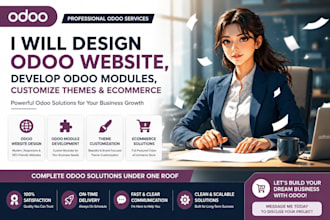 design odoo website, develop odoo module ecommerce odoo erp customization module