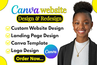 canva website design landing website design