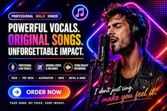 be your male singer, male rock pop singer songwriter