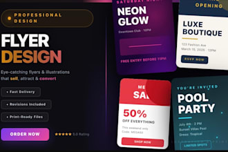 design professional and eye catching flyers