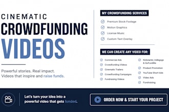 create professional crowdfunding or fundraising video for your campaign