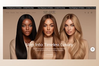 design hair extension shopify store wig website hair website beauty website