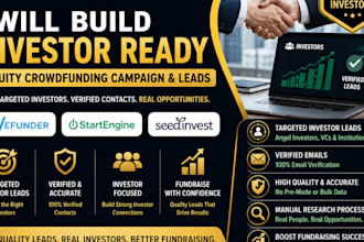build an investor ready equity crowdfunding campaign leads