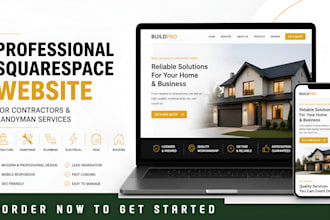 design squarespace professional website for contractors handyman service website